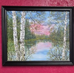 Birch Trees Oil painting original signed by Natalya McCafferty